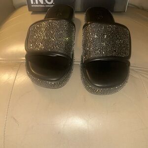 I.N.C. International Concepts Crystal Embellished Slides New